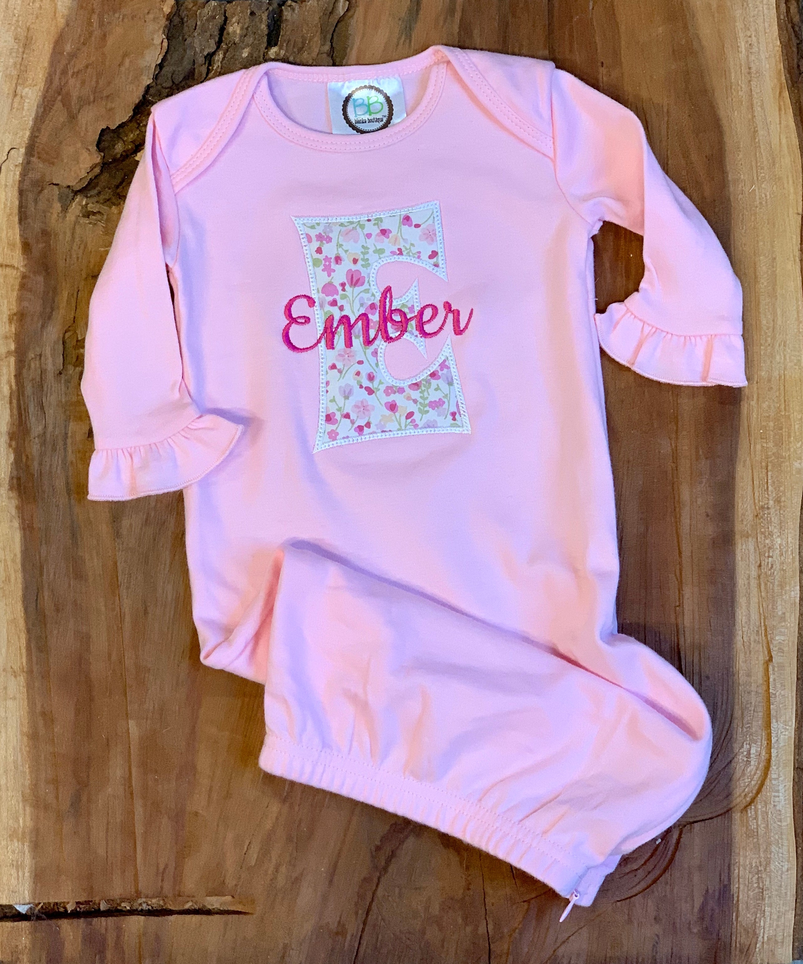 Personalized Newborn Gown - My Monograms & More, LLC 