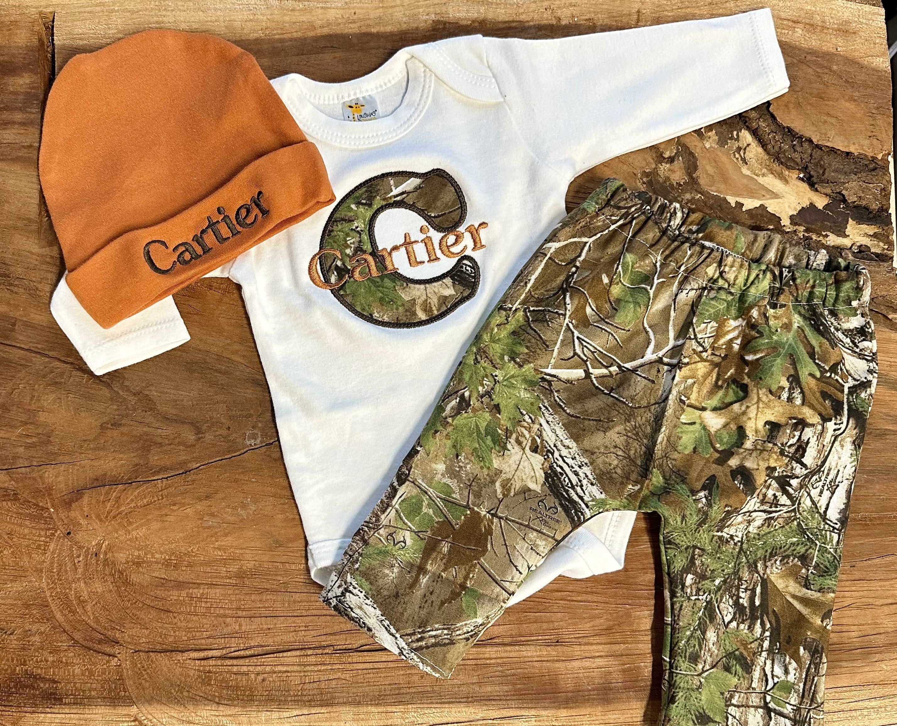 Camo Coming Home Outfit for Newborns - My Monograms & More, LLC 