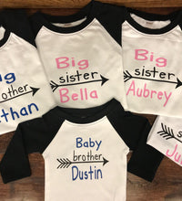 Personalized Sibling Shirts Celebrate Togetherness in Style Custom Sibling Shirts Elevate Family Parties, Reunions, Baby Announcements