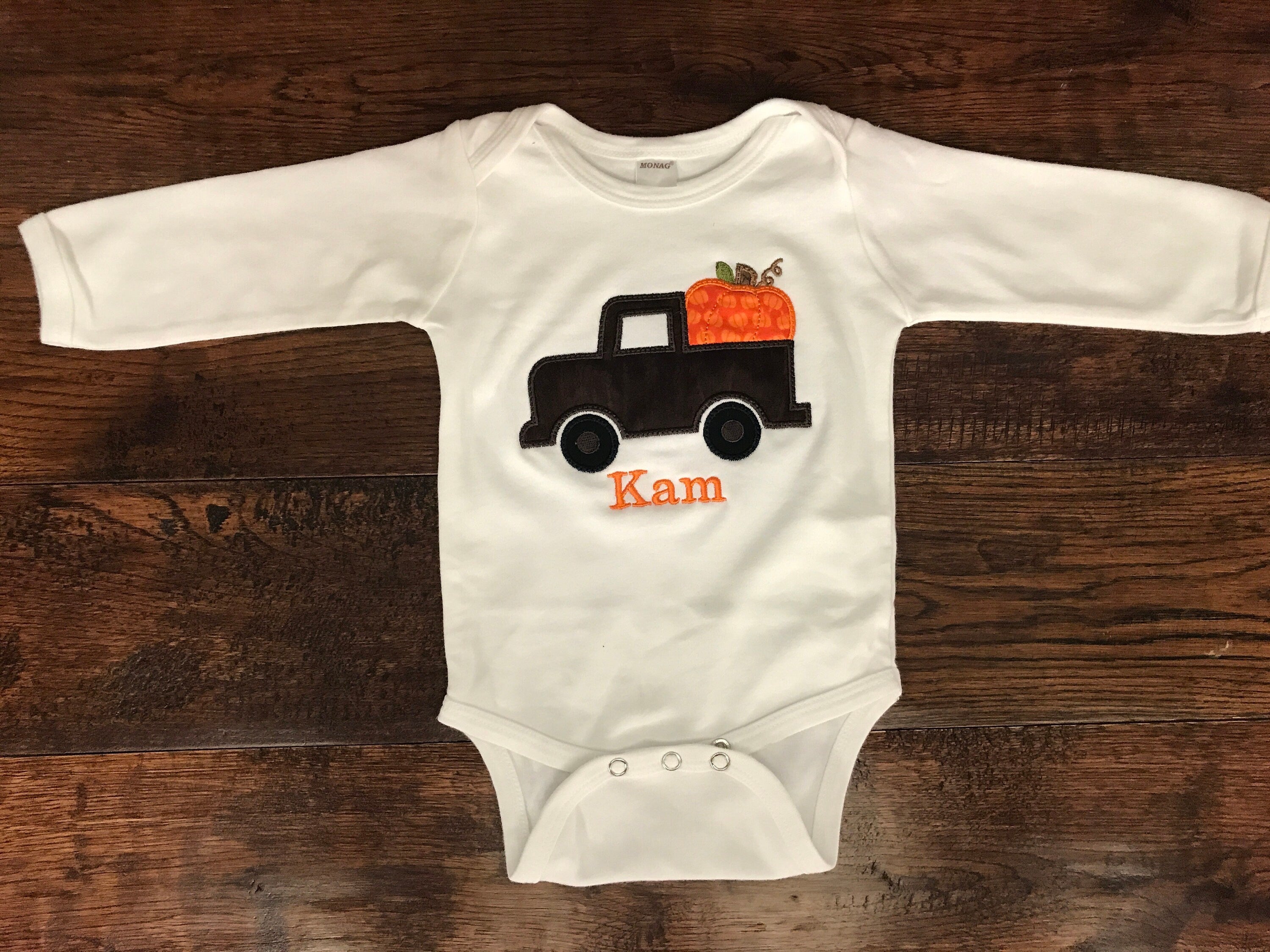 Baby Truck Shirt / Pumpkin Shirt for Toddlers / Pumpkin Shirt / Baby Thanksgiving Truck Shirt