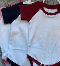 Wholesale Kid Clothing - Blank Baseball Bodysuits - Blank Infant Short Sleeve Baseball Bodysuits - Raglan Bodysuits