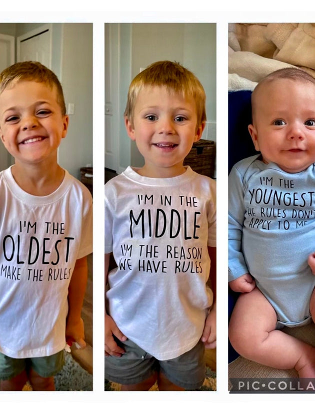 Celebrate Togetherness in Style Custom Sibling Shirts Elevate Family Parties, Reunions, Baby Announcements with Personalized SiblingShirts