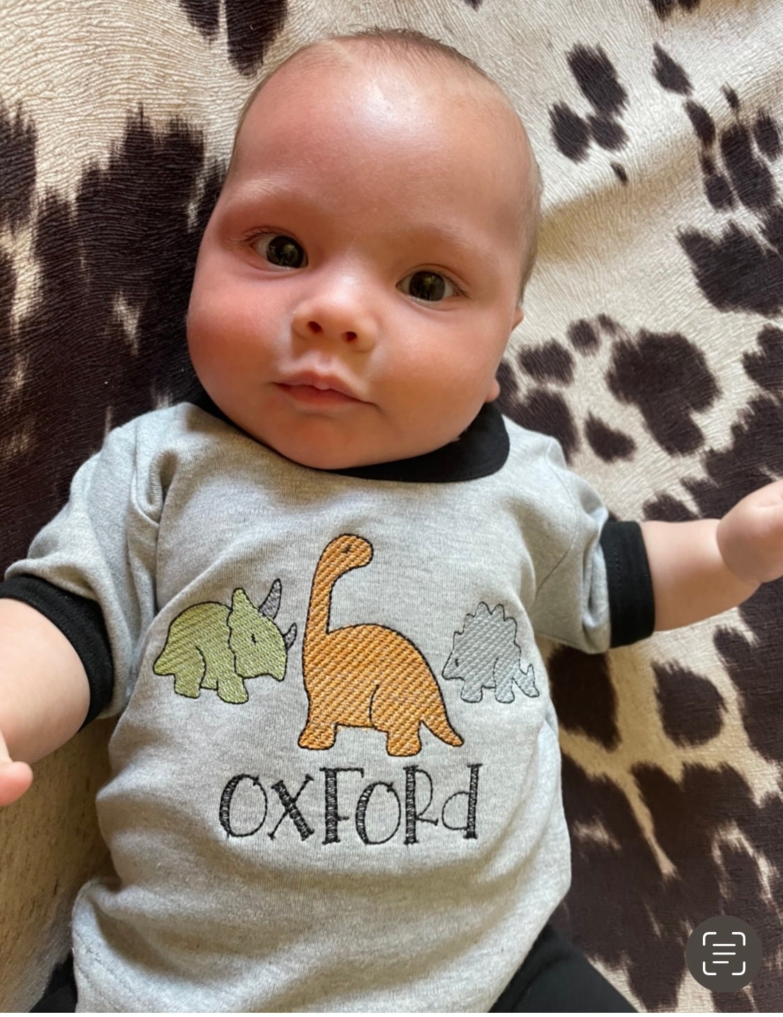 Dinosaur Baby Shirt - Cute Dino Tee - Country Baby Clothes - Boy Onesie - Personalized Boy Tee - Boy Clothes - Baby Clothes