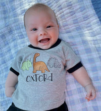 Dinosaur Baby Shirt - Cute Dino Tee - Country Baby Clothes - Boy Onesie - Personalized Boy Tee - Boy Clothes - Baby Clothes