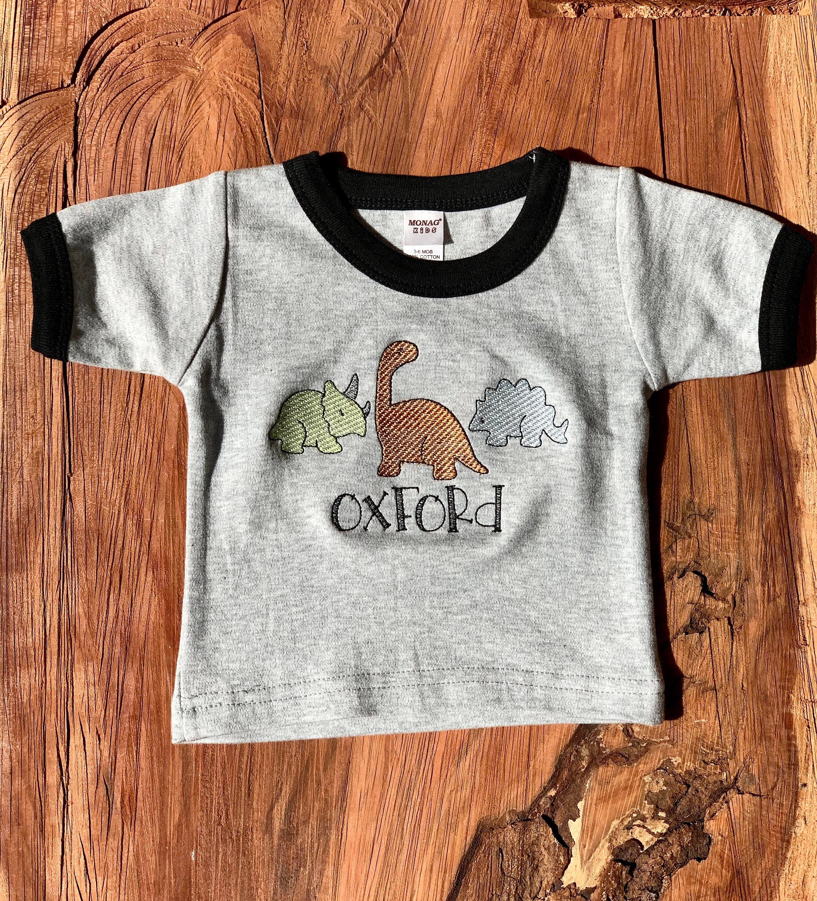 Dinosaur Baby Shirt - Cute Dino Tee - Country Baby Clothes - Boy Onesie - Personalized Boy Tee - Boy Clothes - Baby Clothes