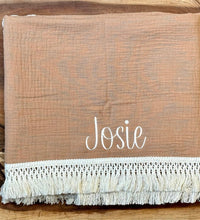 Newborn Baby Blanket - Baby Blankets Personalized - Infant Fringe Blanket