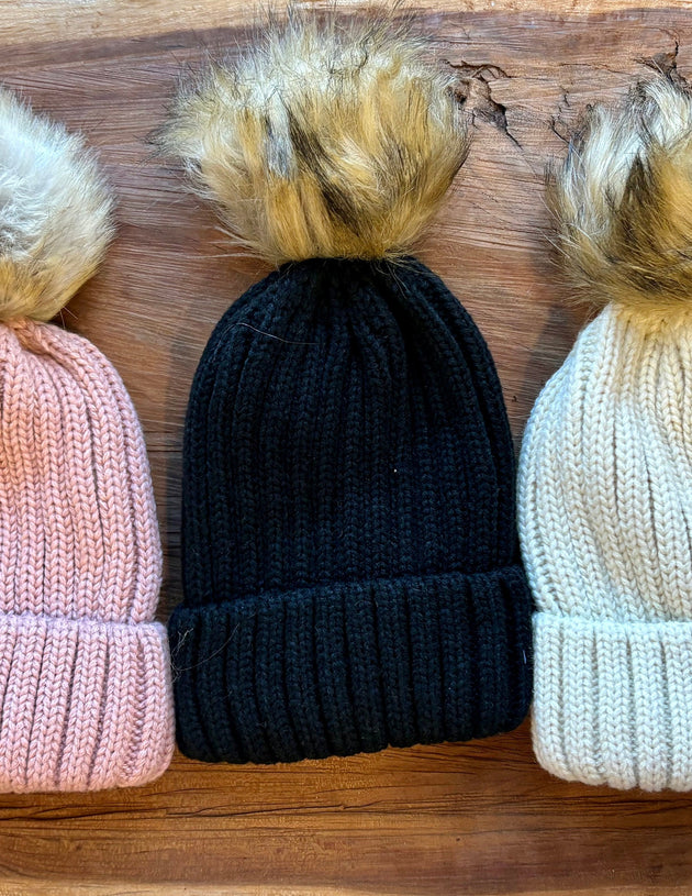 kids Single Pom Satin Lined Beanies | Satin Lined Beanies | Beanie for kids | Personalized Satin Lined Beanie