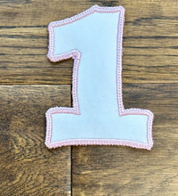 Highchair Birthday Banner Embroidery Letters - Highchair Banner - First Birthday Banner Letters