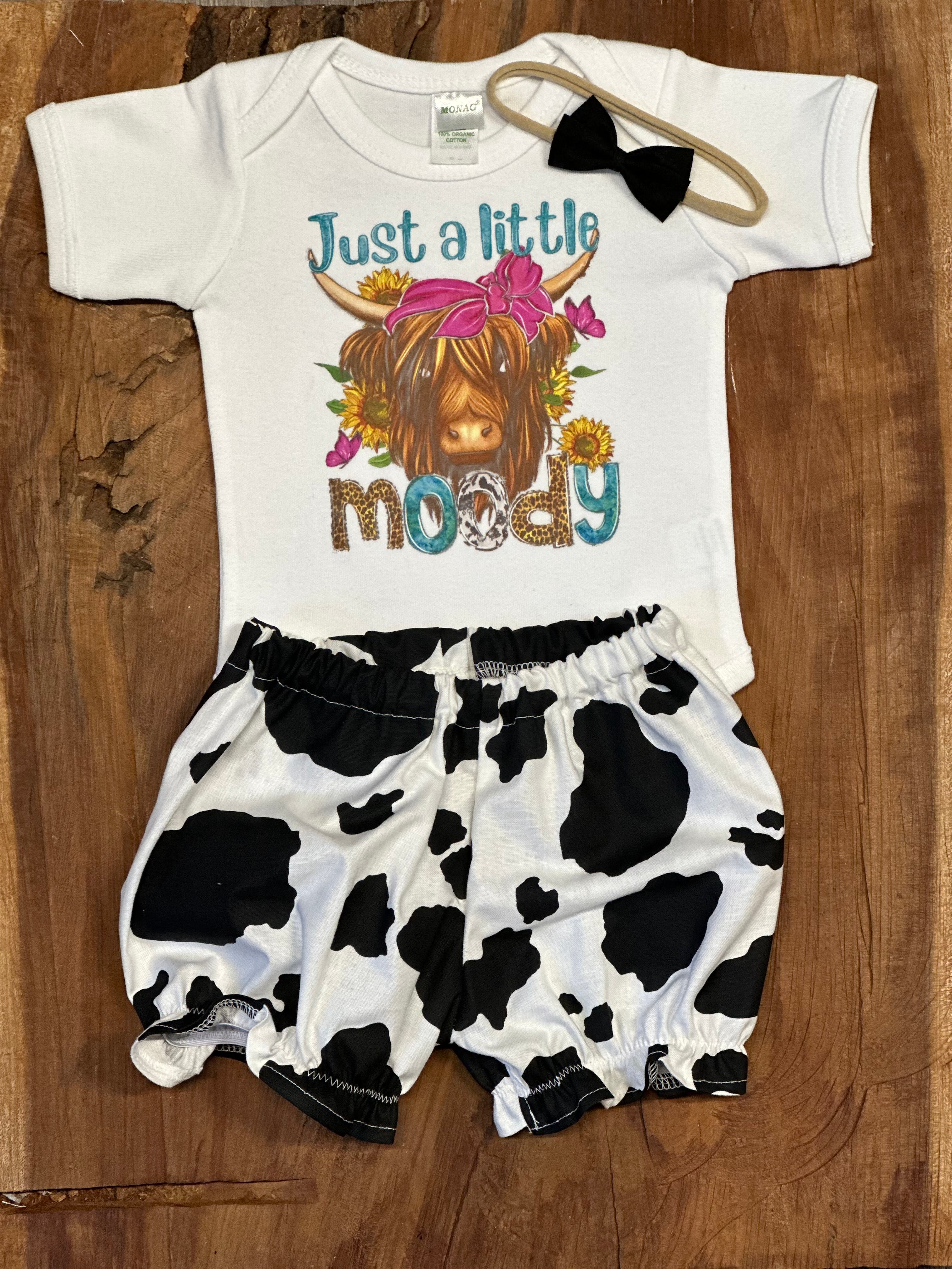 Just a Little Moody Baby Girl Outfit - My Monograms & More, LLC 