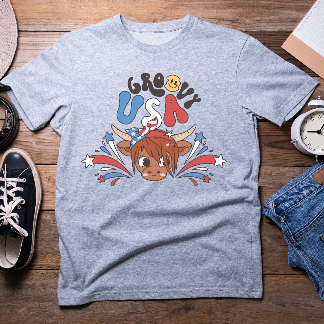 Kid's Groovy USA Tee - My Monograms & More, LLC 