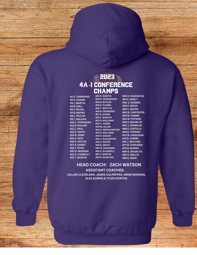 Football Championship Hoodies or Sweatshirt - My Monograms & More, LLC 