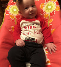 Little Red Wagon Onesie - My Monograms & More, LLC 