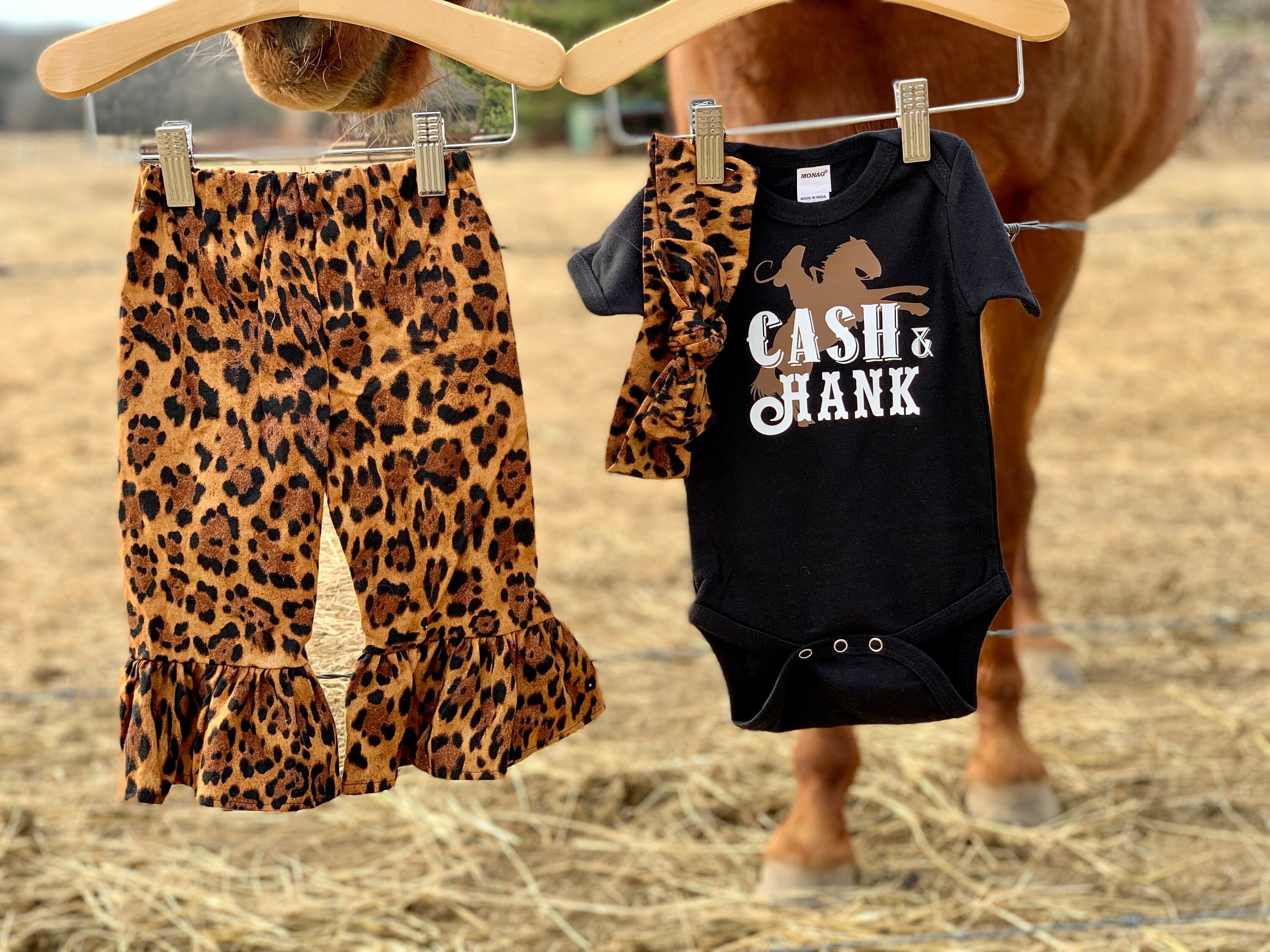 Cash & Hank Outfit for Baby Girls - My Monograms & More, LLC 