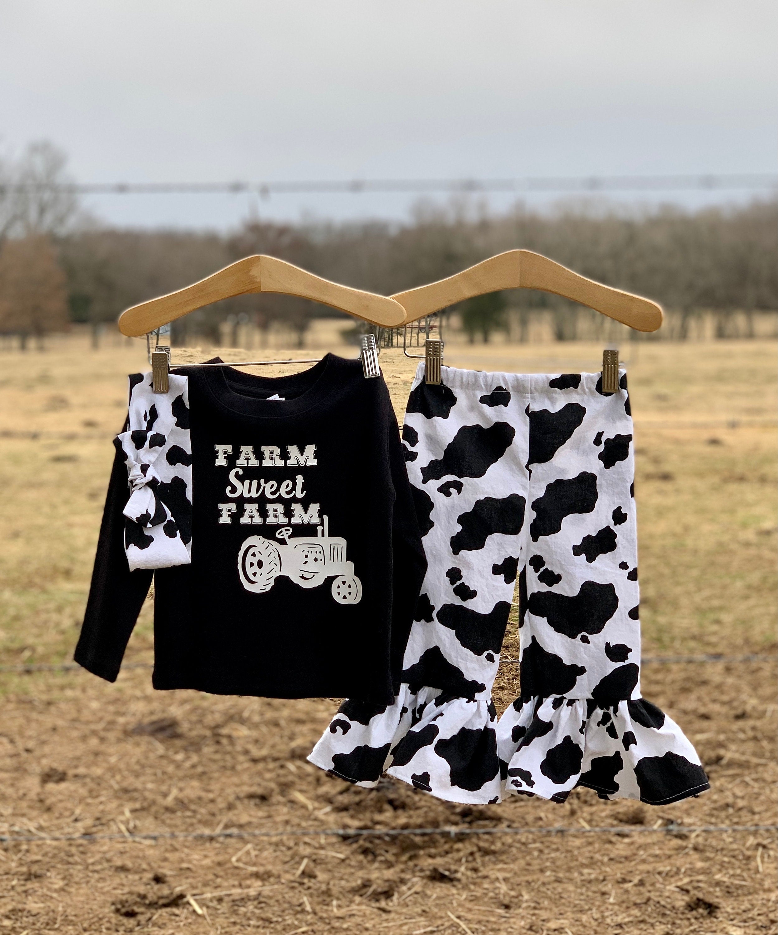 "Farm Sweet Farm" Baby Outfit - My Monograms & More, LLC 