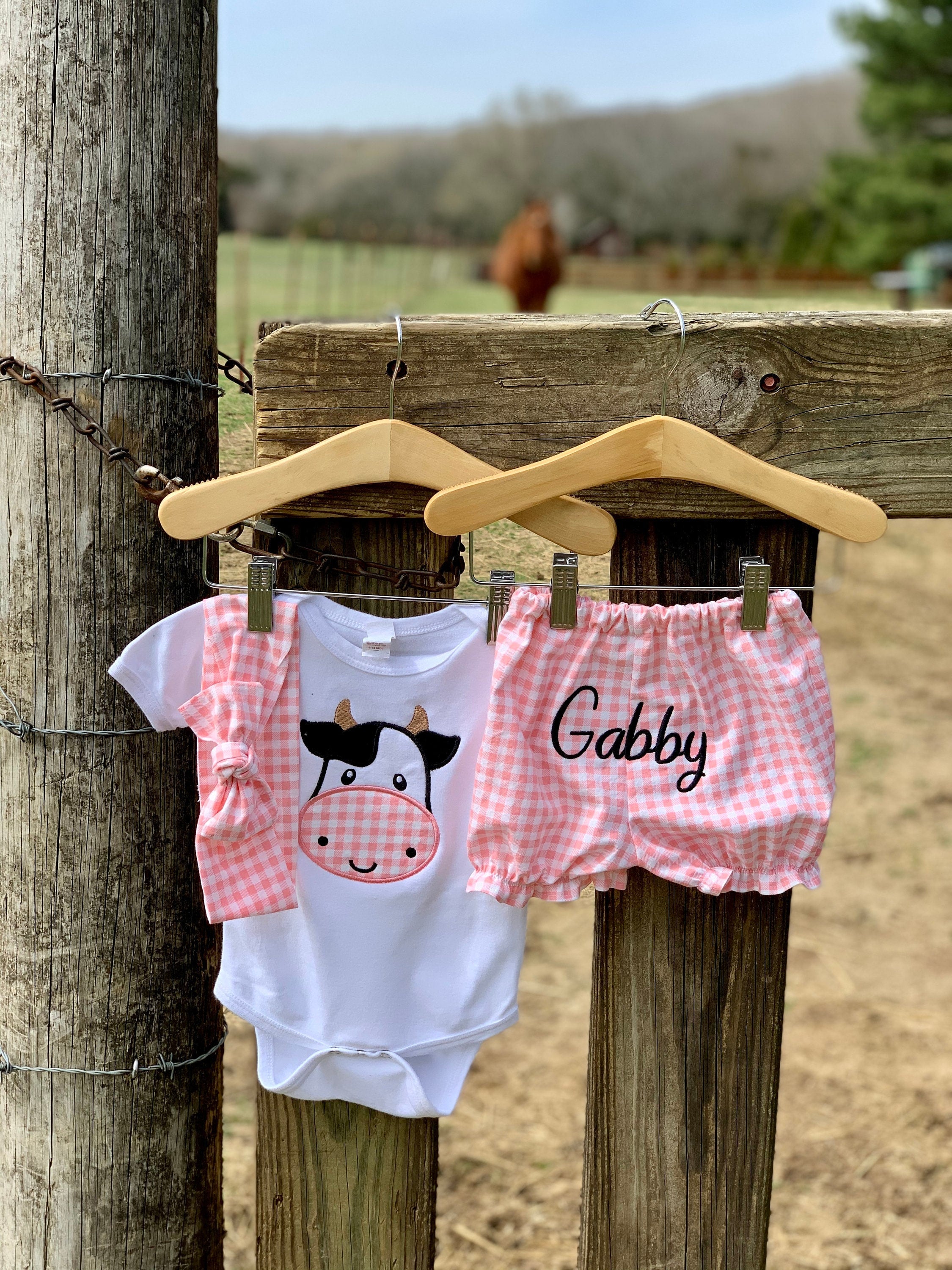 Cute Country Cow Outfit for Baby - My Monograms & More, LLC 