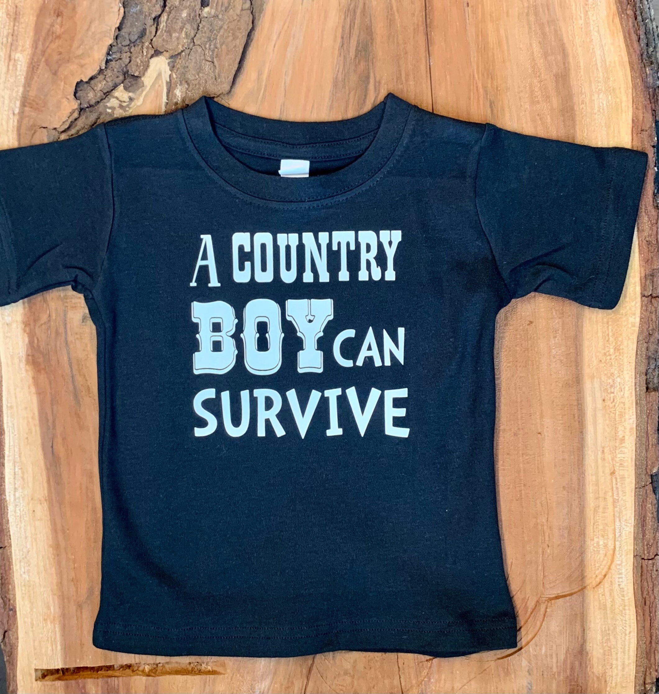 A Country Boy Can Survive Shirt for little Boys - My Monograms & More, LLC 