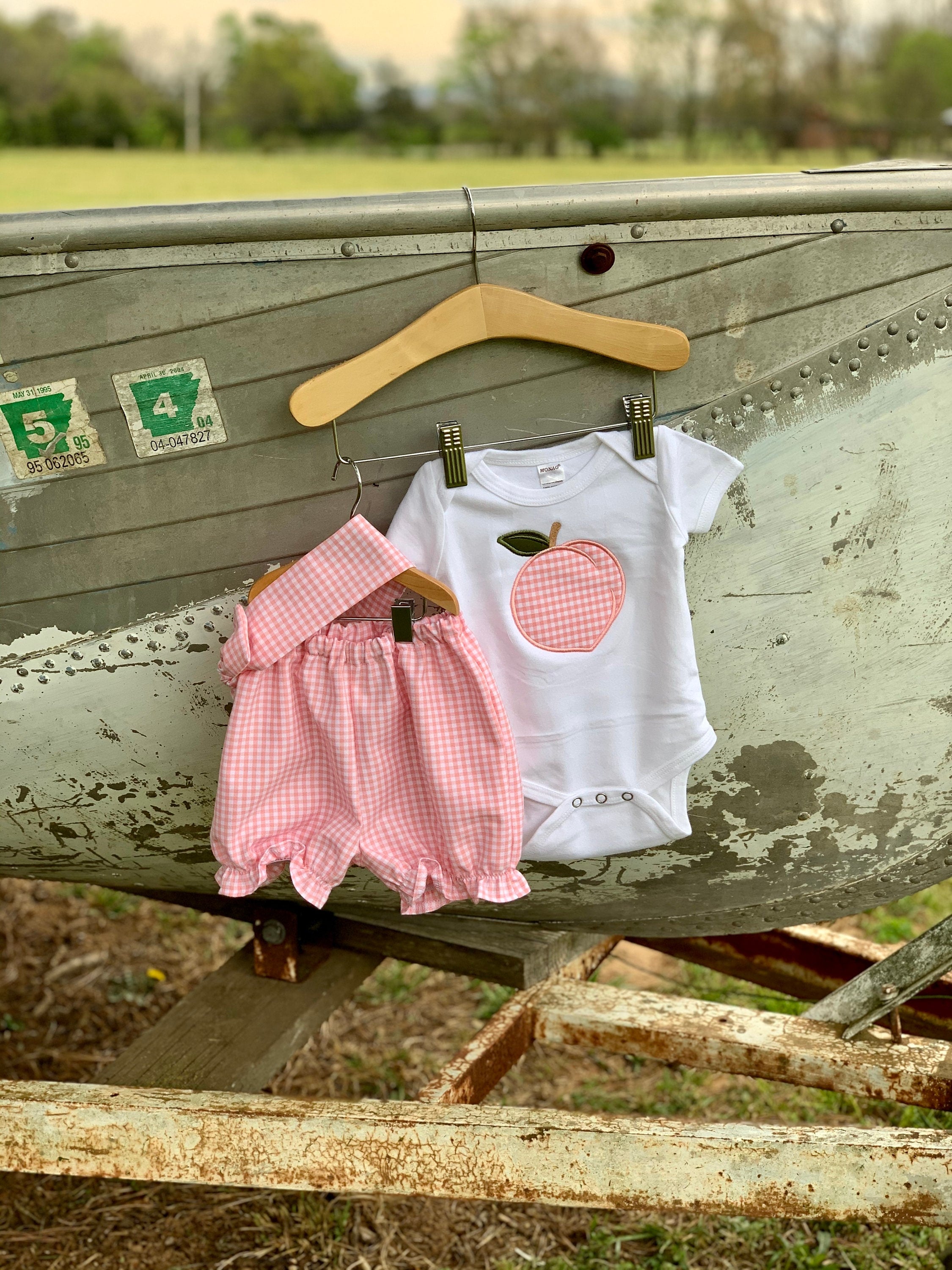 Adorable Sweet Peach Baby Outfit - My Monograms & More, LLC 