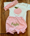 Adorable Sweet Peach Baby Outfit - My Monograms & More, LLC 