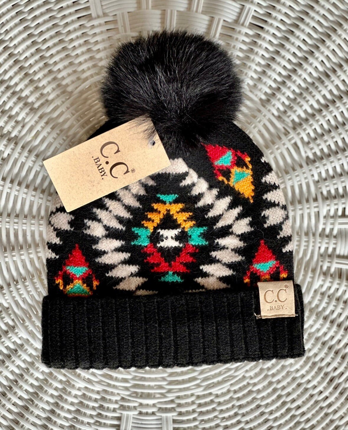 Personalized Aztec Baby CC Beanies - My Monograms & More, LLC 